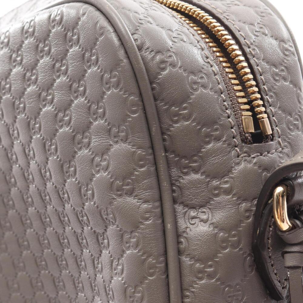 GUCCI Authentic Gray Leather Shoulder Bag - Picture 5 of 9